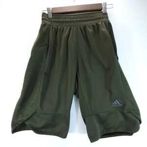 Adidas Athletic Shorts Mens S Olive Green Basketball Gym Streetwear Minimalist